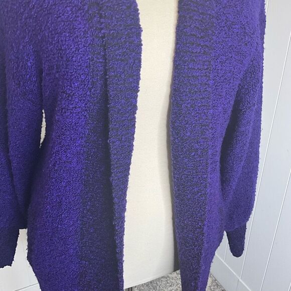 Vintage 80s Focal Point Women’s 1X 16W-18W Plus Acrylic Purple Cardigan Sweater - Picture 3 of 15